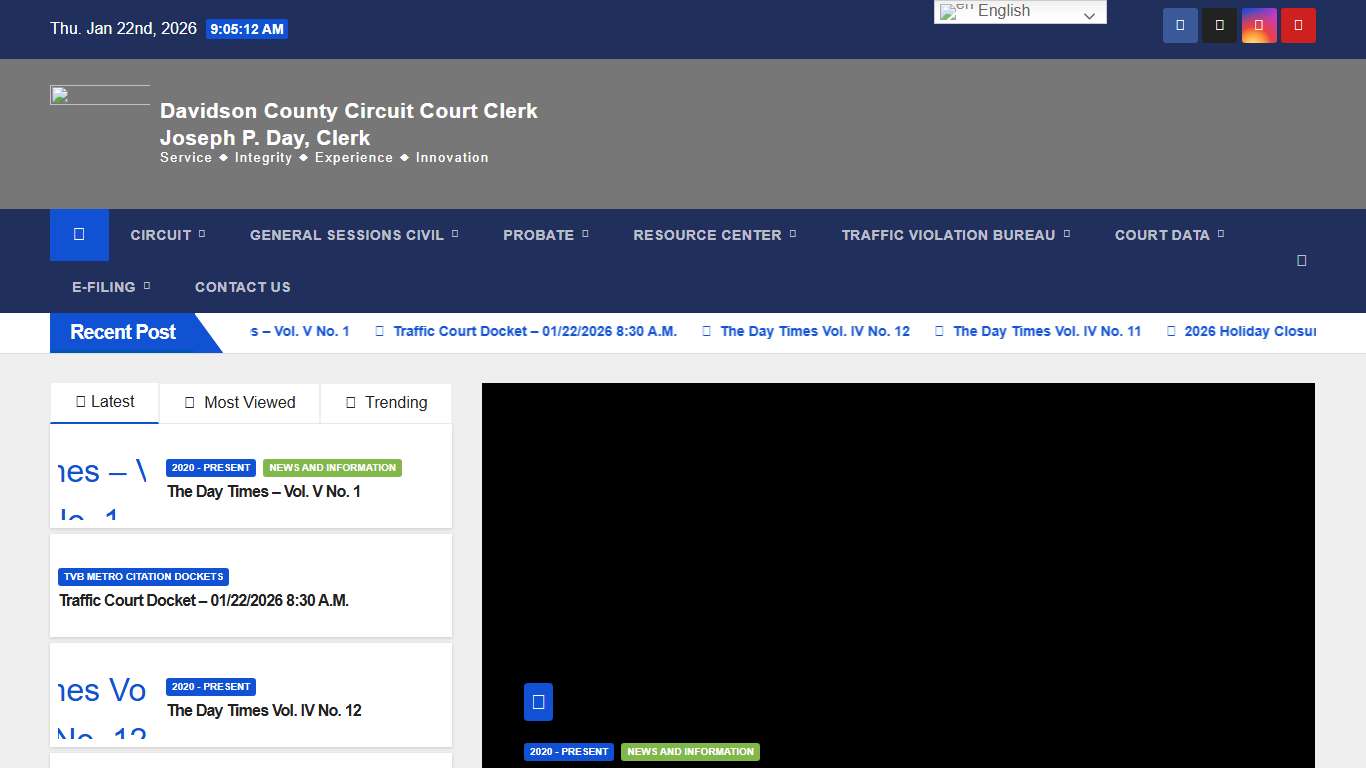 Circuit Court Clerk – Joseph P. Day, Clerk