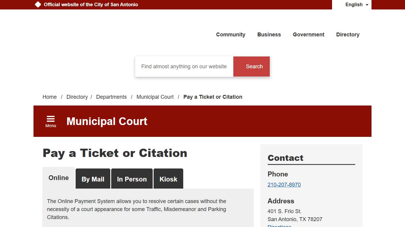 Pay a Ticket or Citation - City of San Antonio